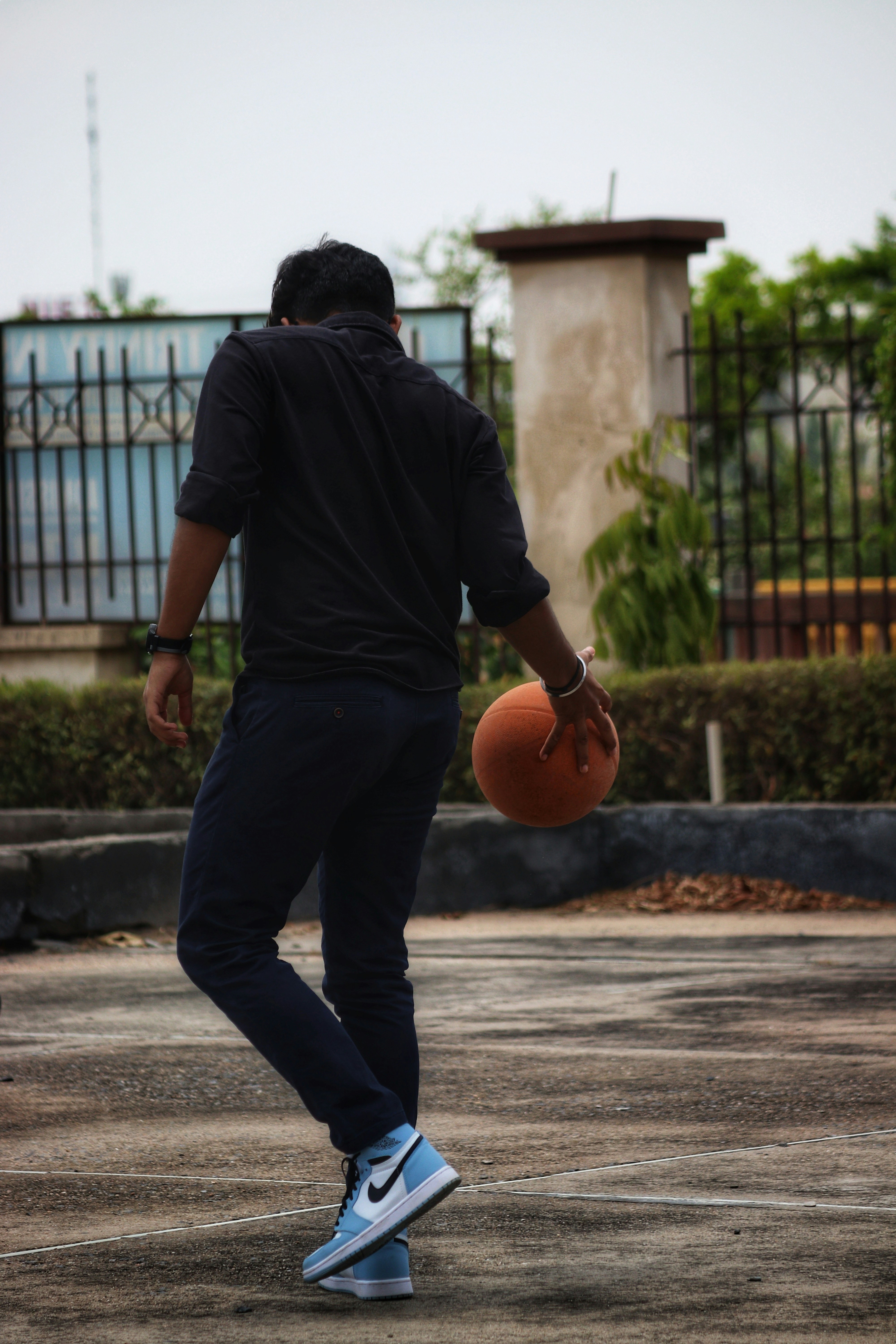 Streetball Focus: Dribbling with Passion