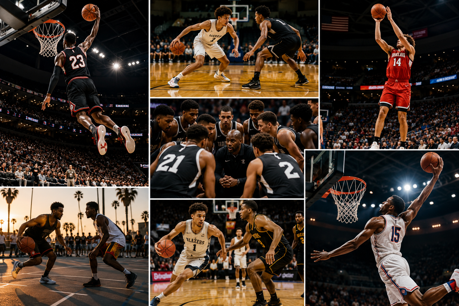Court Clash Collage: Rivalries & Clutch Moments